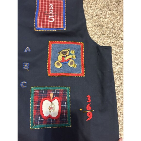 Vintage 80s Tantrums Teacher Themed Vest Patches Backpack Apple Books X Large - Picture 4 of 9